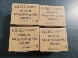 80rds GGG 308 Win 147gr, tag#3707