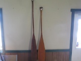 2 Old canoe paddles, tag#4067
