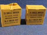 2 Boxes; 1 Full, 1 Partial paper shot shells, tag#5009