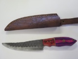 Handmade Damascus steel knife with 5