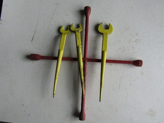 (1) Wheel Wrench & (3) Ironworker Wrench