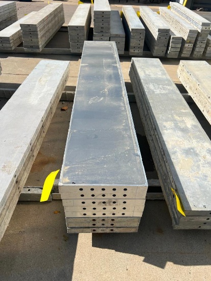 (5) NEW 16" x 8' & (3) Used 16" x 8' Wall Ties Smooth Aluminum Concrete Forms, 6-12 Hole Pattern.