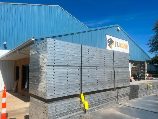 (20) NEW 3' x 10' Wall Ties Aluminum Concrete Forms, 6-12 Hole Pattern. Located in Mt. Pleasant, IA