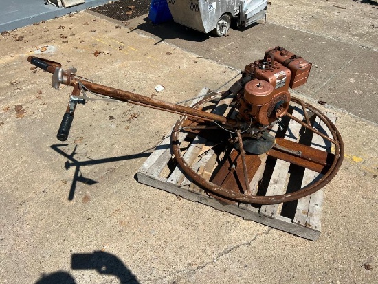 36" Goldblatt Power Trowel, Briggs & Stratton 7 HP Engine. Located in Mt. Pleasant, IA