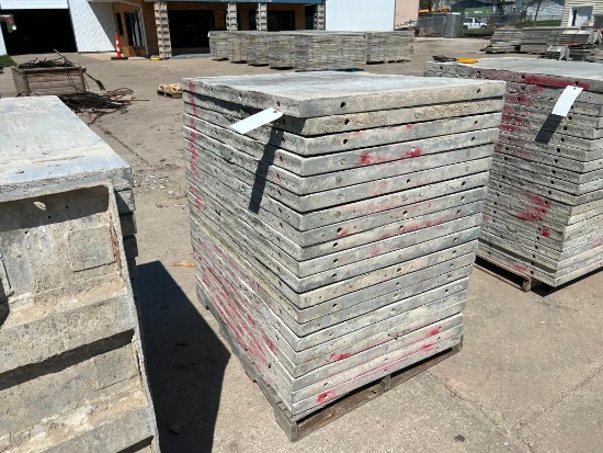 (20) 36" x 4' Smooth Western Aluminum Concrete Forms, 6-12 Hole Pattern. Located in Mt. Pleasant, IA