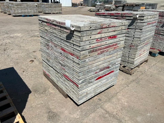 (20) 36" x 4' Smooth Western Aluminum Concrete Forms, 6-12 Hole Pattern. Located in Mt. Pleasant, IA