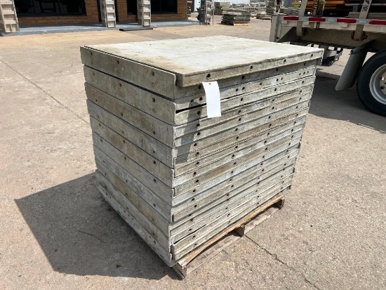 (20) 36" x 4' Smooth Brick Ledge Wall Ties Aluminum Concrete Forms, 6-12 Hole Pattern. Located in