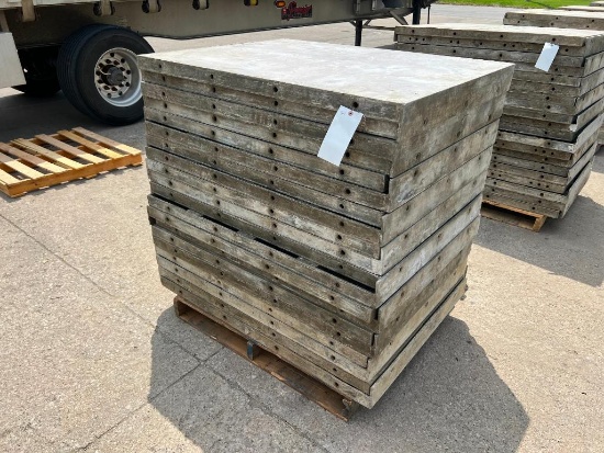 (20) 36" x 4' Smooth Brick Ledge Wall Ties Aluminum Concrete Forms, 6-12 Hole Pattern. Located in