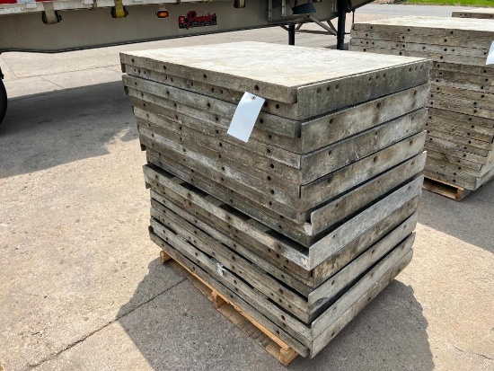 (20) 36" x 4' Smooth Brick Ledge Wall Ties Aluminum Concrete Forms, 6-12 Hole Pattern. Located in