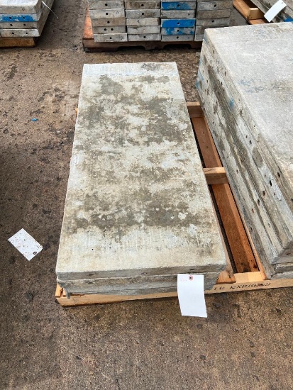 (4) 20" x 4' Smooth Wall Ties Aluminum Concrete Forms, 8" Hole Pattern. Located in Mt. Pleasant, IA