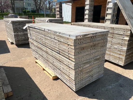 (20) 36" x 8' Smooth AluForms Aluminum Concrete Forms, 6-12 Hole Pattern. Located in Mt. Pleasant,