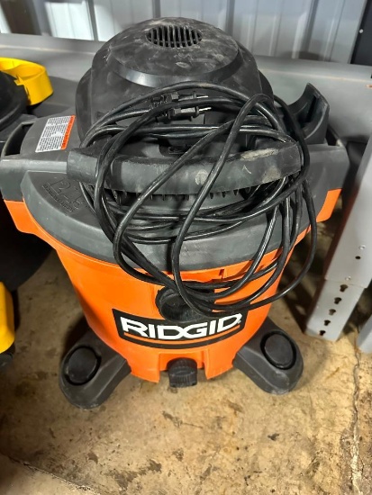 Ridgid 12 gallon shop vac, located in Mt. Pleasant, IA.