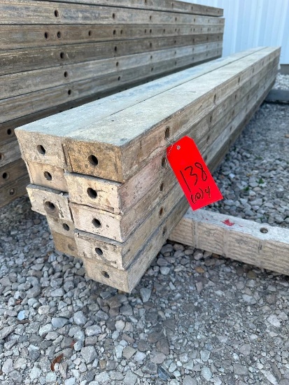 (10) 4" x 8' Wall-Ties aluminum concrete forms, smooth, 6-12 hole pattern, located in Mt. Pleasant,