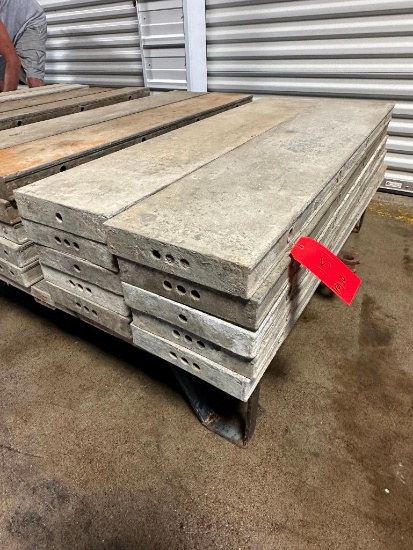 (10) 10" x 4' Wall-Ties aluminum concrete forms, smooth, 6-12 hole pattern, located in Mt. Pleasant,