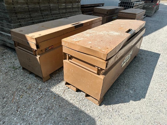(2) Knaack jobsite box 24" x 72" one that is damaged and will not close (see picture), located in
