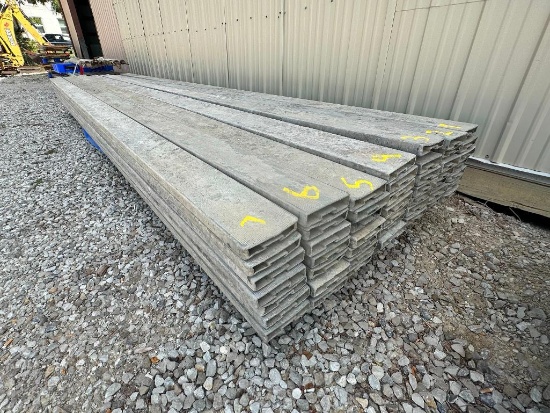 (7) 1" x 6" x 16' aluminum waler boards, located in Mt. Pleasant, IA.