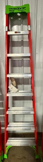 Louisville 8' step ladder, model FXS1508, located in Mt. Pleasant, IA.