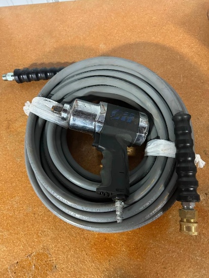 (1) Campbell Hausfeld 1/2" pneumatic impact wrench, (1) 4000 PSI pressure washer hose, located in