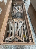 Approx 36 2' scaffold brackets, with Knaack jobsite box 24