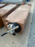 steel 100 gallon transfer tank with hand pump, 6' 2