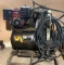 Industrial Plus horizontal air compressor, with Briggs & Stratton 8hp gas engine, runs and operates