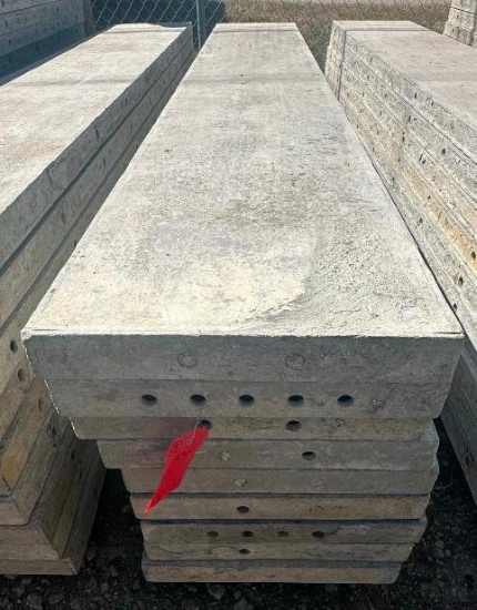 (9) 16" x 9' Tuf-n-lite aluminum concrete forms, smooth, 6-12 hole pattern
