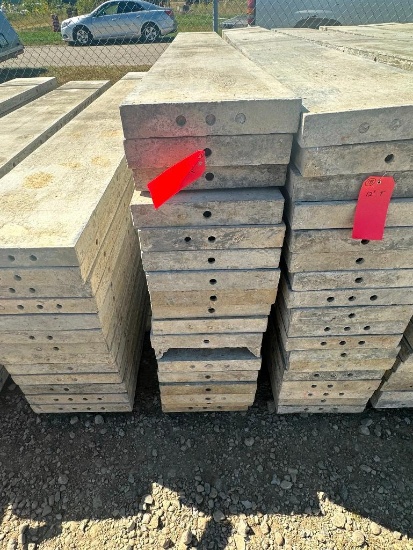 (13) 14" x 9' Tuf-n-lite aluminum concrete forms, smooth, 6-12 hole pattern