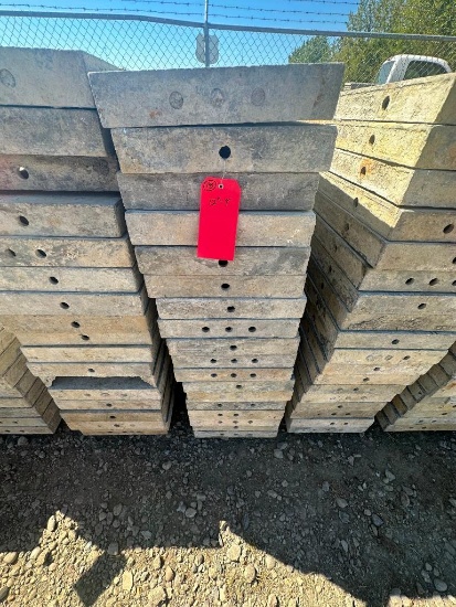 (18) 12" x 9' Tuf-n-lite aluminum concrete forms, smooth, 6-12 hole pattern