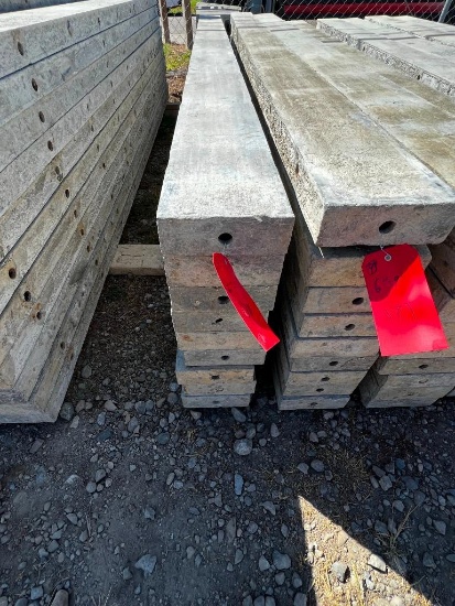 (9) 6" x 9' Tuf-n-lite aluminum concrete forms, smooth, 6-12 hole pattern