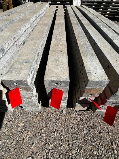 (7) 5" x 9' Tuf-n-lite aluminum concrete forms, smooth, 6-12 hole pattern