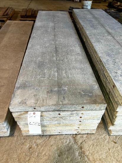 (7) 24" x 8' Tuf-n-lite aluminum concrete forms, smooth, 6-12 hole pattern