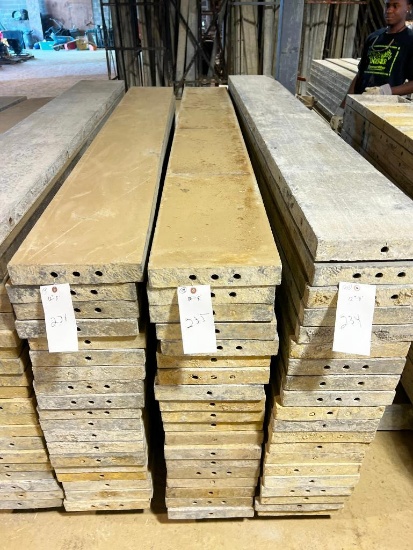 (19) 12" x 8' Tuf-n-lite aluminum concrete forms, smooth, 6-12 hole pattern