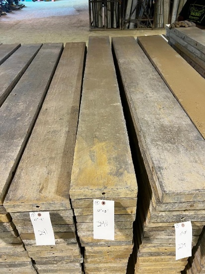 (18) 10" x 8' Tuf-n-lite aluminum concrete forms, smooth, 6-12 hole pattern