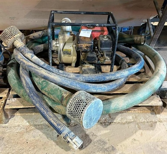Multi-Power 4" trash pump, (1) 4" hose, (1) 2" hose