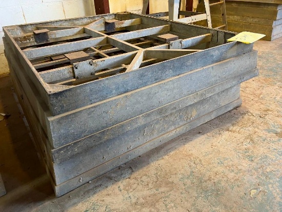 various sizes of aluminum window bucks (5) 5' x 4', (9) 4' x 4', (4) 3' x 4', (5) 3' x 5', (2) 3' x