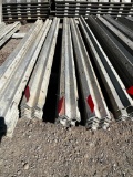 (10) 9' w's Tuf-n-lite aluminum concrete forms, smooth, 6-12 hole pattern
