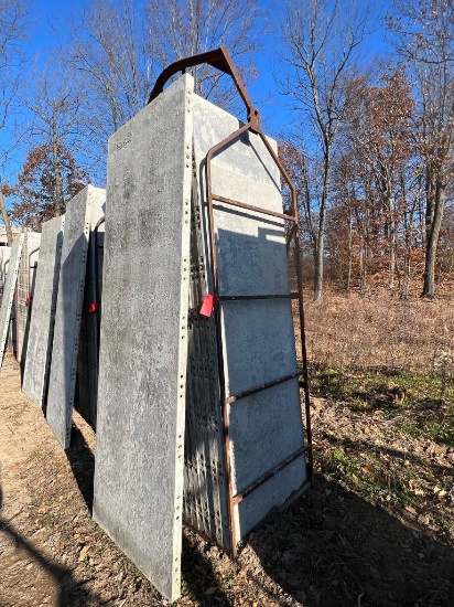 (16) 36" x 9' Western Aluminum Concrete Forms, Smooth, 6-12 Hole Pattern, with attached hardware,