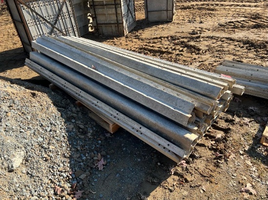 (10) 4" x 4" x 9' ISC Full, Western Aluminum Concrete Forms, Smooth, 6-12 Hole Pattern, Located in