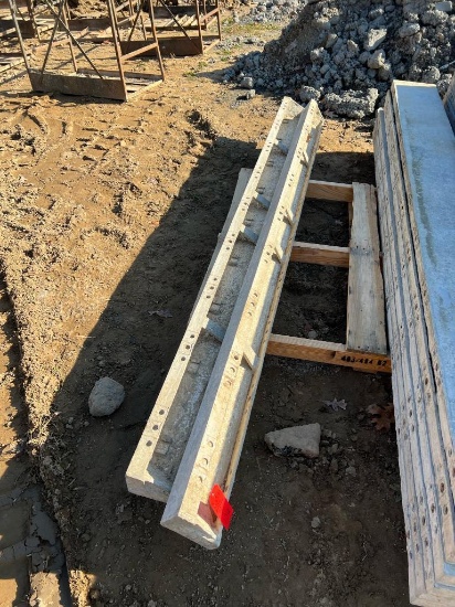 (2) 4" x 4" x 9' ISC Full, Western Aluminum Concrete Forms, Smooth, 6-12 Hole Pattern, Located in