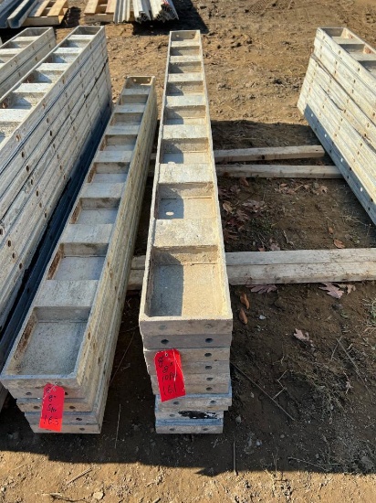 (10) 8" x 8' Western Aluminum Concrete Forms, Smooth, 6-12 Hole Pattern, Located in Latham, NY.