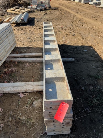(10) 8" x 8' Western Aluminum Concrete Forms, Smooth, 6-12 Hole Pattern, Located in Latham, NY.