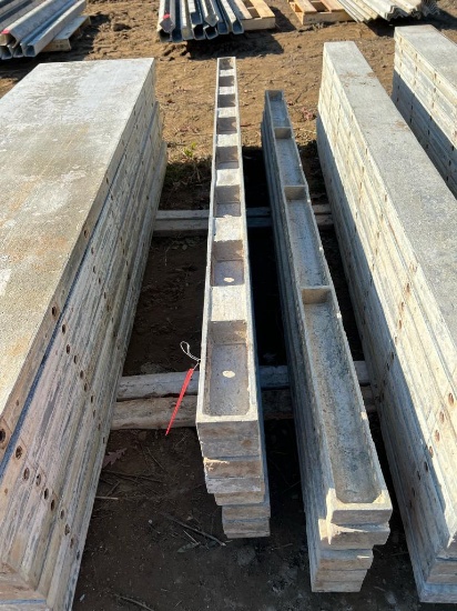 (9) 4" x 8' Western Aluminum Concrete Forms, Smooth, 6-12 Hole Pattern, Located in Latham, NY.