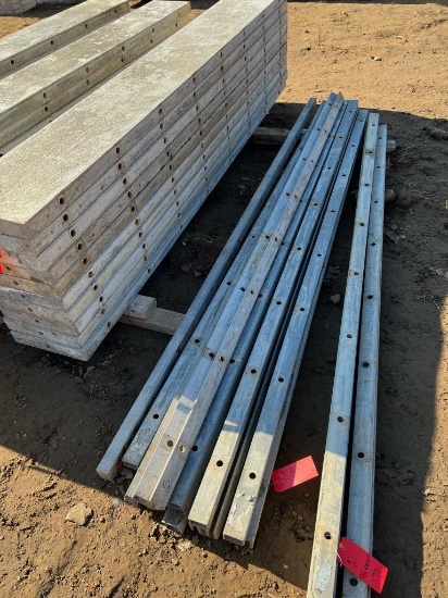 (13) 2" x 8' Western Aluminum Concrete Forms, Smooth, 6-12 Hole Pattern, Located in Latham, NY.