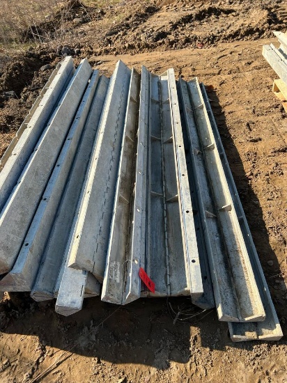 (12) 8' Hinge, Western Aluminum Concrete Forms, Smooth, 6-12 Hole Pattern, Located in Latham, NY.
