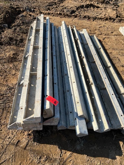 (6) 4" x 6" x 8' Western Aluminum Concrete Forms, Smooth, 6-12 Hole Pattern, Located in Latham, NY.