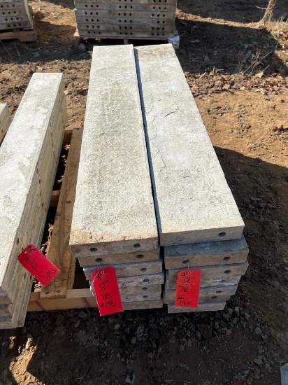 (7) 8" x 4' Western Aluminum Concrete Forms, Smooth, 6-12 Hole Pattern, Located in Latham, NY.