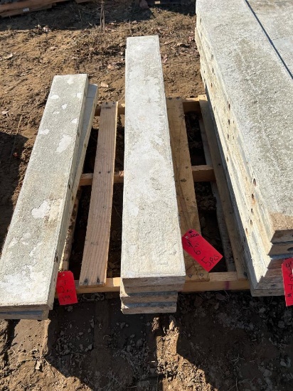 (5) 6" x 4' Western Aluminum Concrete Forms, Smooth, 6-12 Hole Pattern, Located in Latham, NY.