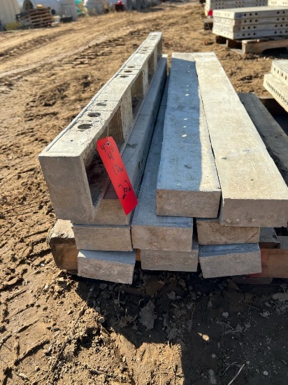 (10) 4" x 4' Western Aluminum Concrete Forms, Smooth, 6-12 Hole Pattern, Located in Latham, NY.