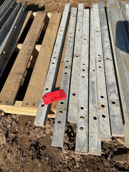 (8) 1" x 4' Western Aluminum Concrete Forms, Smooth, 6-12 Hole Pattern, Located in Latham, NY.