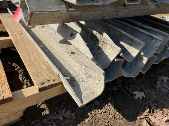 (10) 4" x 4" x 4' ISC Full, Western Aluminum Concrete Forms, Smooth, 6-12 Hole Pattern, Located in